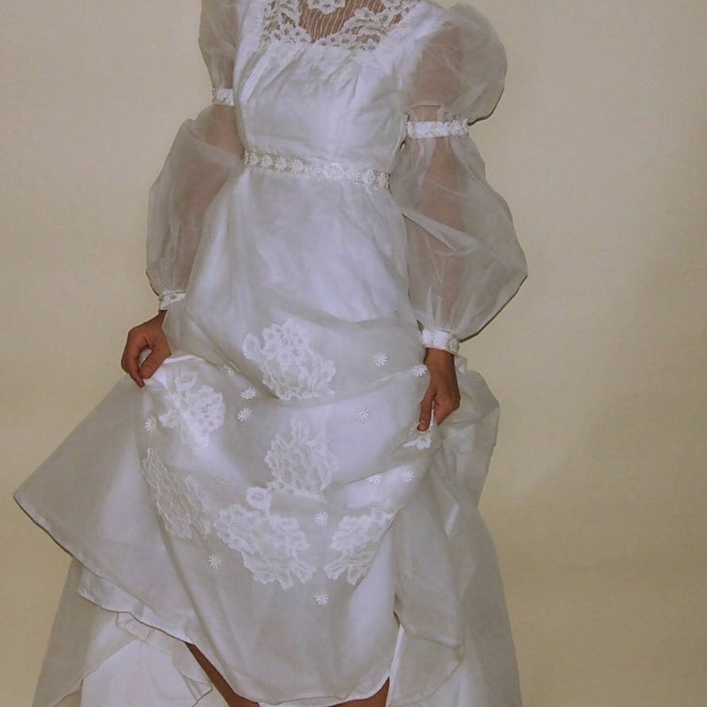 Lace wedding dress long sleeve XS XXS